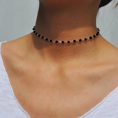 Simple Beads Fashion Choker Necklaces for Girls Glamorous Elegant Graceful Fine Jewelry for Women Ladies Accessories Wholesale