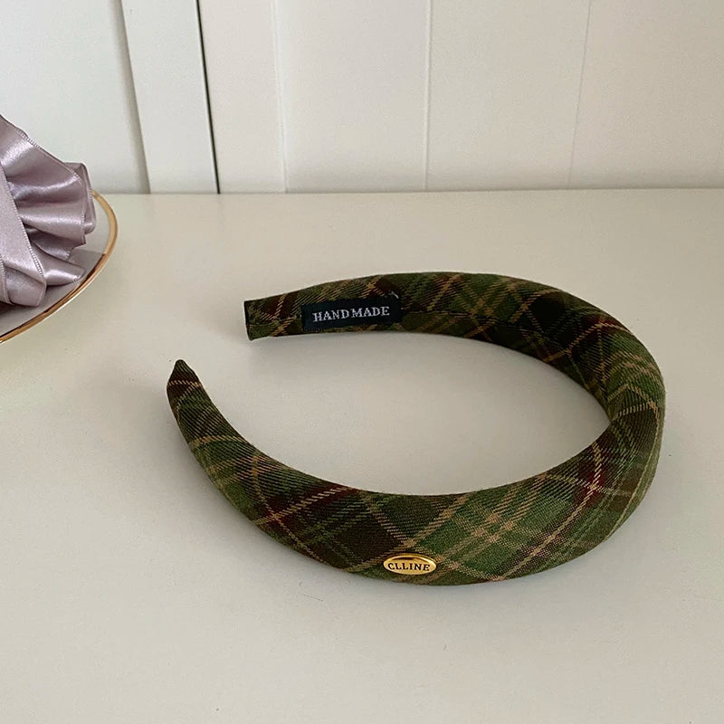 Fashion Classic Plaid Cute Head Band for Girls Sweet Elegant Simple Hair Band for Women Ladies Hair Accessories Female Chic