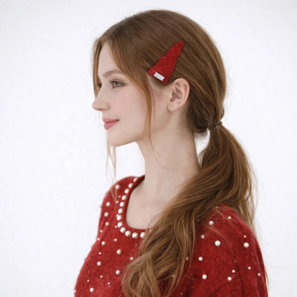 Glitter Elegant Luxury Solid Color Hair Clips for Girls Sweet French Style Snap Clips for Women Ladies Hair Accessories Chic
