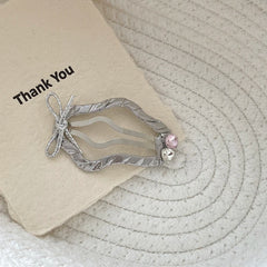 Solid Silver Kids Hairpins Star Cloud Shape Rhinestone Snap Clips Fashion Sparkling Alloy Stock Hairpin Accessories for