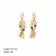 Fashion Conch Shell Drop Earrings for Girls Beach Boho Jewelry for Women Ladies Wholesale Bulk China Manufacturer 18K Gold