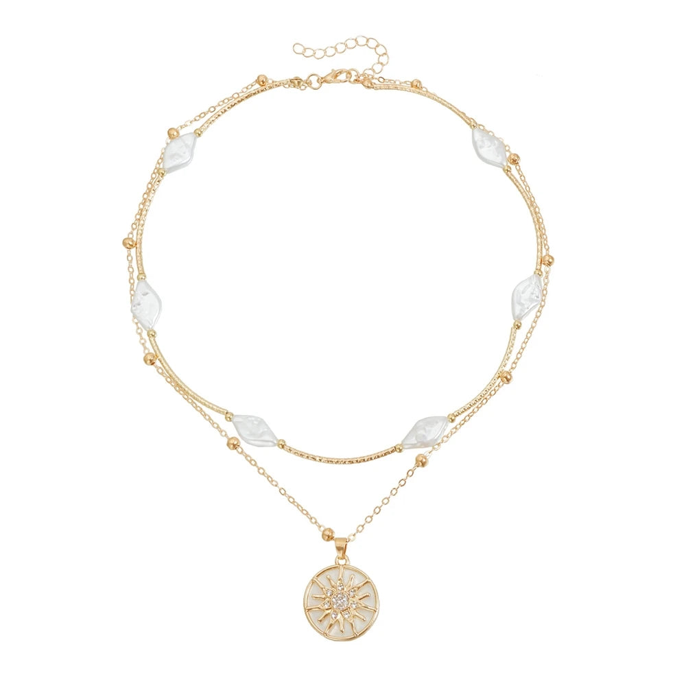 Fashion Simple Link Glitter Necklaces for Girls Minimalistic Sweet Earrings Jewellry for Women Ladies Accessories Wholesale