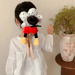 Children Cartoon Cat Shape Flower Ponytail Holder Hair Ties Sweet Cute Fashion in Stock Hair Ties Accessories for Kids Daily
