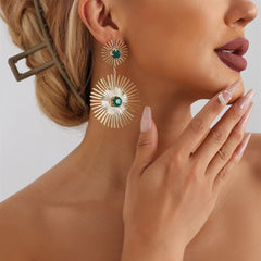 Fashion Trendy Luxury Glitter Drop Earrings for Girls Elegant Glamorous Charms Jewelry for Women Ladies Accessories Wholesale