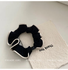 Female Black Imitation Pearl Hair Ties Elegant Fashion Simple Ponytail Holder in Stock Scrunchies Accessories for Women Office