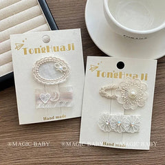Elegant French Style Fabric Hair Clips for Baby Girls Simple Minimalistic Snap Hair Accessories for Kids Children