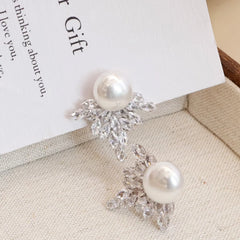 Women Imitation Pearl Simple Stud Earring Fashion Elegant Graceful Wholesale Jewelry Accessories for Female Daily Causal Office