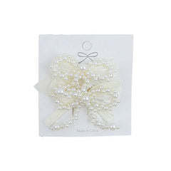 Minimalistic Bowknot Imitation Pearl Hair Clips for Baby Girls Classic Chic Alligators for Kids Children Hair Accessories