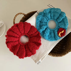 Solid Color Simple French Style Scrunchies for Baby Girls Elegant Sweet Hair Ties for Kids Children Hair Accessories in Stock