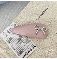 Solid Color Chic Snap Hair Clips for Baby Girls Cute Bowknot Star Design Alloy Carton Fashionable Child Hair Accessories