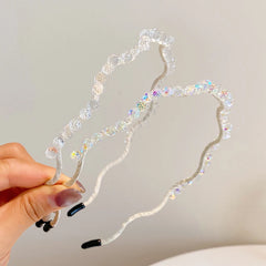 Elegant Princess Style Glitter Headband for Women Lustrous Sparkle Hair Accessories for Girls and Ladies