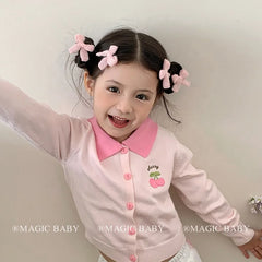 Solid Color Classic Bowknot Hair Clips for Baby Girls Cute Kawaii Fashion Alligators for Kids Children Hair Accesaories in Stock