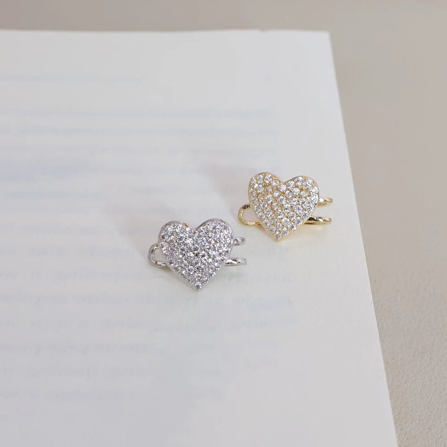 Fashion Sweet Elegant Heart Shaped Simple Clip on Earrings for Girls Trendy Stylish Art Deco Jewelry for Women Lady Accessories