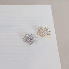 Fashion Sweet Elegant Heart Shaped Simple Clip on Earrings for Girls Trendy Stylish Art Deco Jewelry for Women Lady Accessories