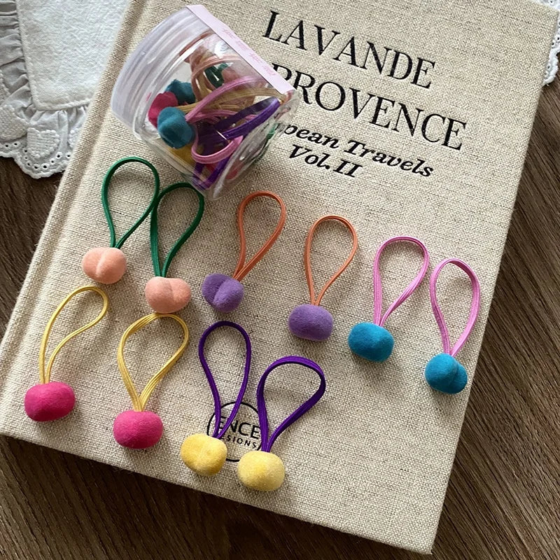Fashion Sweet Cute Heart Shaped Star Hair Ties for Baby Girls Cute Sweet Mini Scrunchies for Kids Children Hair Accessories