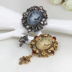 Fashion Vintage Retro Glitter Sparking Brooches for Girls Sweet French Style Pins Jewelry for Women Ladies Accessories Wholesale