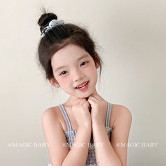 Hot Sale Solid Color Heart Dots Bowknot Hair Tie Alligator Clips Fashion Sweet in Stock Scrunchy Hairpins Accessory Set for Kids