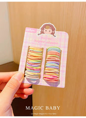 Minimalistic Solid Color High Elastic Durable Scrunchies for Baby Girls Fashion Sweet Hair Ties for Kids Child Hair Accessories
