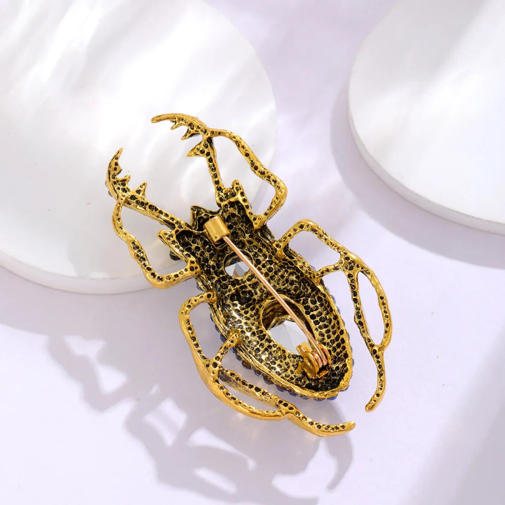 Fashion Insect Rhinestone Glitter Sparkle Brooches for Girls Elegant Trendy Luxury Jewelry for Women Lady Accessories Wholesale