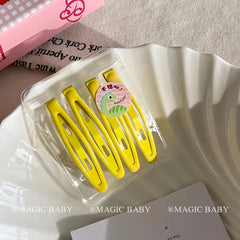 Simple Minimalistic Solid Candy Color Hair Clips for Baby Girls Cute Sweet Kawaii Snap Clips for Kids Children Hair Accessories