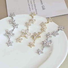 Refined Fashion Flowers Floral Trendy Drop Earrings for Girls Sweet Elegant Jewelry for Women Lady Accessories Chinese Supplier