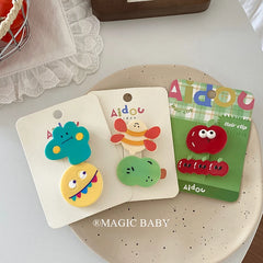 Kids Cartoon Apple Animal Small Alligator Clips Cute Fashion Creative Design Wholesale in Stock Hairpins Accessory for Children