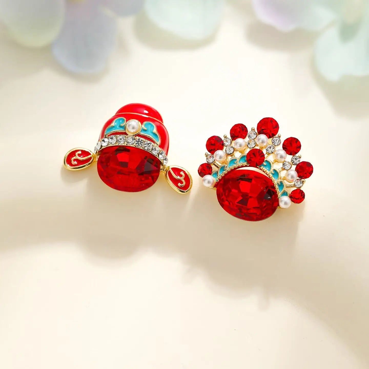 Fashion Solid Color Chinese Style Vintage Retro Stud Earrings for Girls Sweet Elegant Jewelry for Women Ladies Accessories