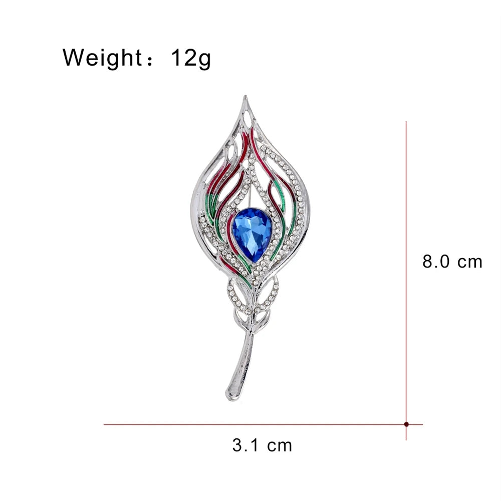 Fashion Glitter Sparking Sweet Rhinestone Elegant Brooches for Girls Stylish Trendy Pins Jewelry for Women Ladies Accessories