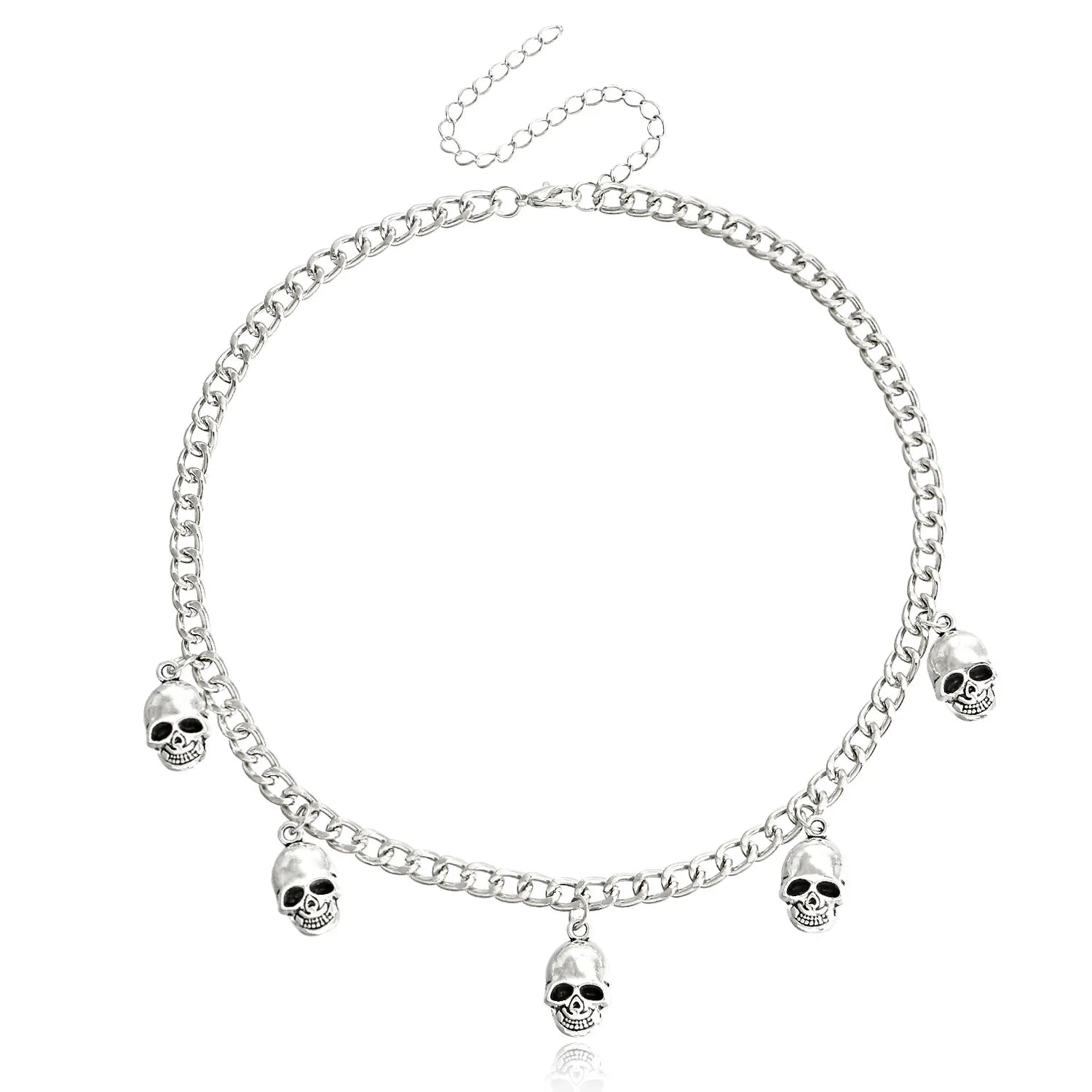 Fashion Skeleton Skull Gothic Punk Style Necklaces for Girls Trendy Halloween Spicy Jewelry for Women Ladies Accessories Chic