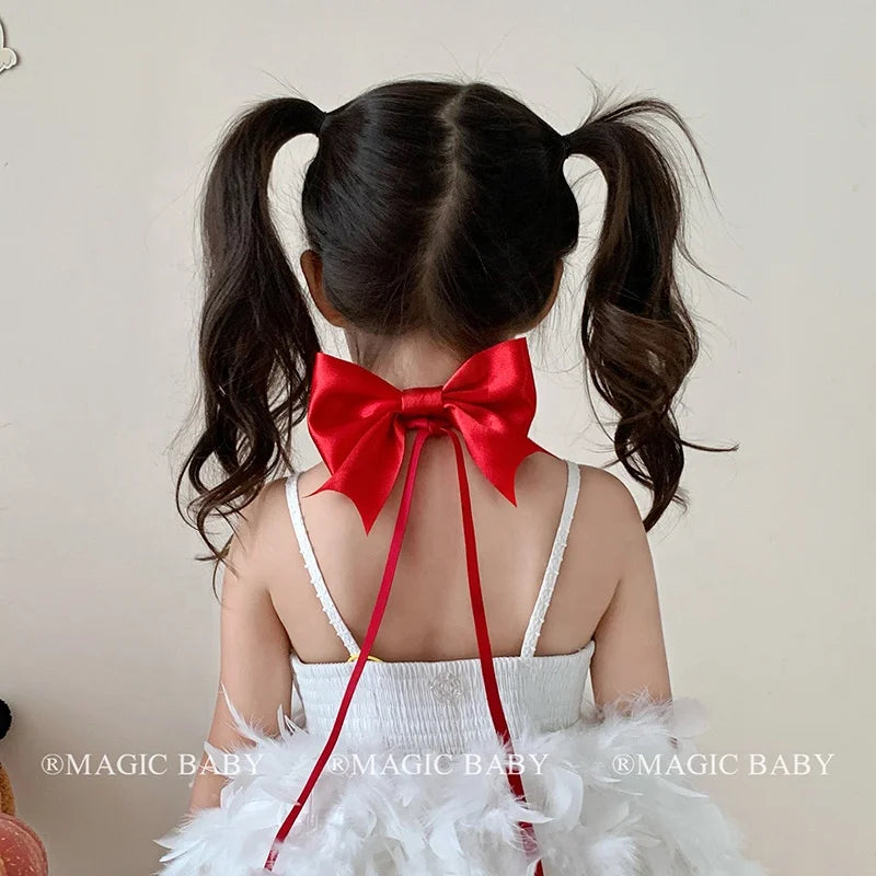 2025 Halloween Bowknot Sweet Cute Scrunchies for Baby Girls Fashion Queen Vampire Devil Hair Ties for Kids Child Hair Accessory