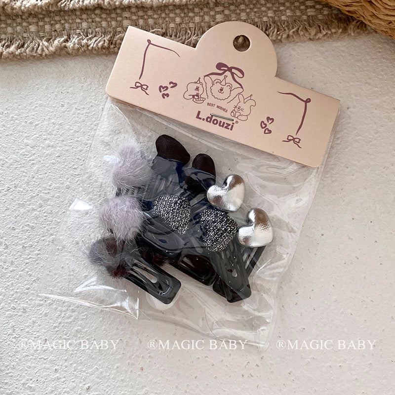 Fashion Heart Shaped Hair Clip for Baby Girls Cute Sweet Snap Clips for Kids Children Hair Accessories in Stock Chinese Supplier