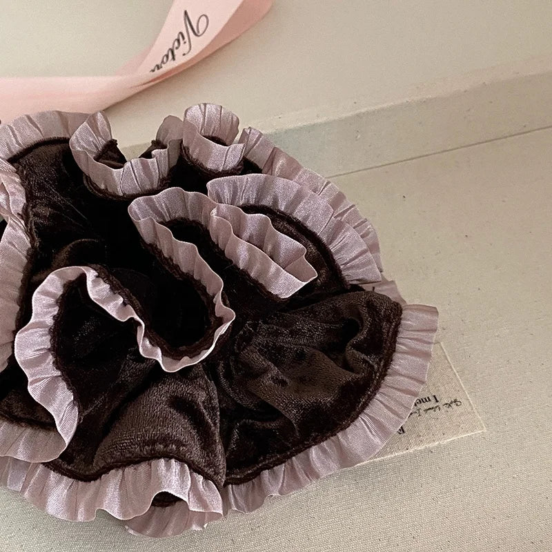 Female 2025 Hot Sale Autumn Winter Thick Thin Hair Scrunchies Fashion Elegant in Stock Ponytail Holder Hair Ties Accessories