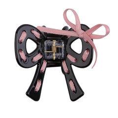Sweet Cute Bowknot Solid Color Ribbon Hair Claw Clips for Girls Elegant Fashion Haarspange for Women Ladies Hair Accessories