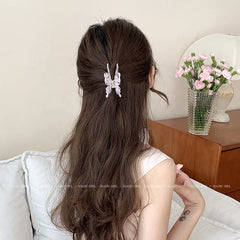 Chic Trendy Butterfly-Shaped Sweet Acetate Hair Claw Clips for Women Colorful Fashion Hair Accessories for Daily for Girls