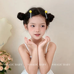 Luxurious Yellow Glitter Hair Clips for Baby Girls Alligators Kids Child Hair Accessories Alloy Rhinestone Cute Sweet Parties