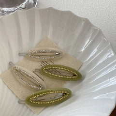 Chic Simple Solid Color Hair Clips for Women & Girls Elegant Glitter Hair Accessories Made of Acetate for Parties