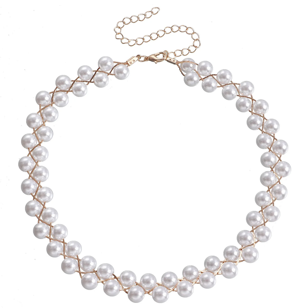 Fashion Simple Imitation Pearl Luxury Glitter Necklaces for Girls Sweet Cute Elegant Trendy Jewelry for Women Ladies Accessories