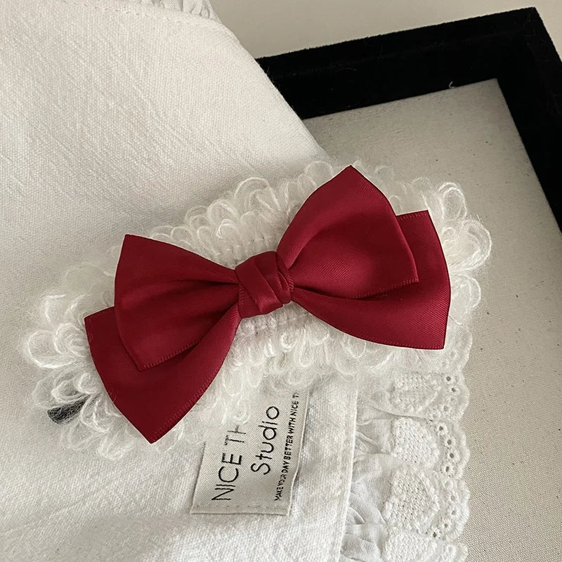 Fashion Bowknot Lace Sweet Cute Hair Clips for Girls Elegant Princess Style Banana Clips for Women Ladies Hair Accessories