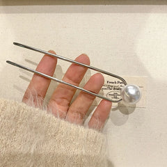 Female Hot Sale Simple Imitation Pearl Small Hair Fork Fashion Chic Elegant Customized Wholesale in Stock Causal Hair Accessory