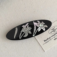 Brand New Fashion Solid Color Flower Hair Clips for Women Glitter Trendy Chic Alligator Haarspange for Women Hair Accessories