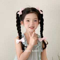 Solid Color Sweet Cute Bowknot Hair Clips for Baby Girls Princess Style Kawaii Alligators for Kids Children Hair Accessories