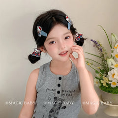 Girly Aesthetic Cat Bowknot Cartoon Small Alligator Clips Sweet Cute Fashion New Design Hairpins Accessories for Kids Children