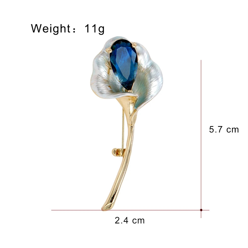 Fashion Flower Sweet Elegant Brooches for Girls Stylish Glamorous Dainty Pins Jewelry for Women Ladies Accessories Wholesale
