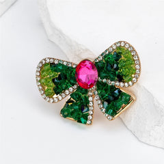 Fashion Glitter Classic Bowknot Sweet Brooches for Girls Trendy Elegant Dainty Pins Jewelry for Women Ladies Accessories Luxury