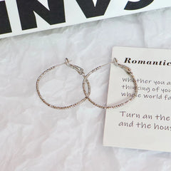 Ladies High Quality Lightweight Large Hoop Earring Fashion Chic Sparking Glamorous Wholesale Jewelry Accessories for Women Daily