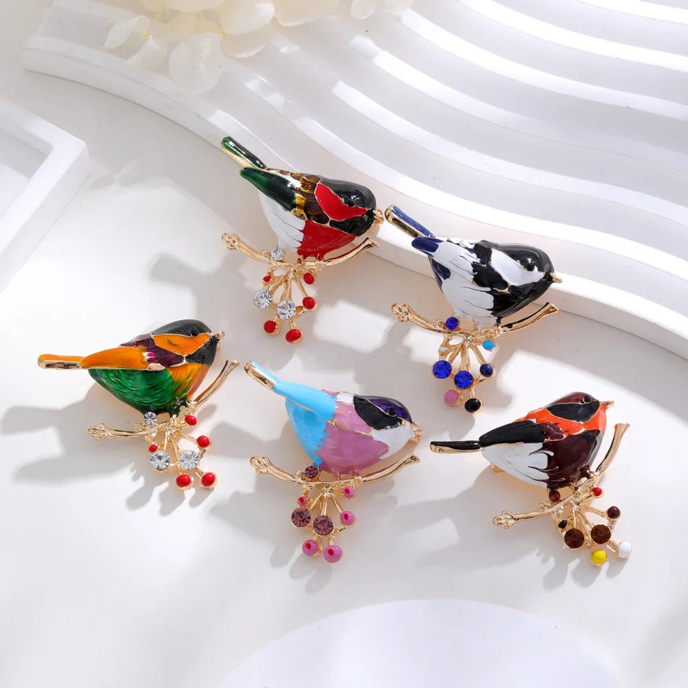 Fashion Birds Animals Sweet Trendy Brooches for Girls Stylish Cute Pins Jewelry for Women Ladies Accessories Chinese Supplier