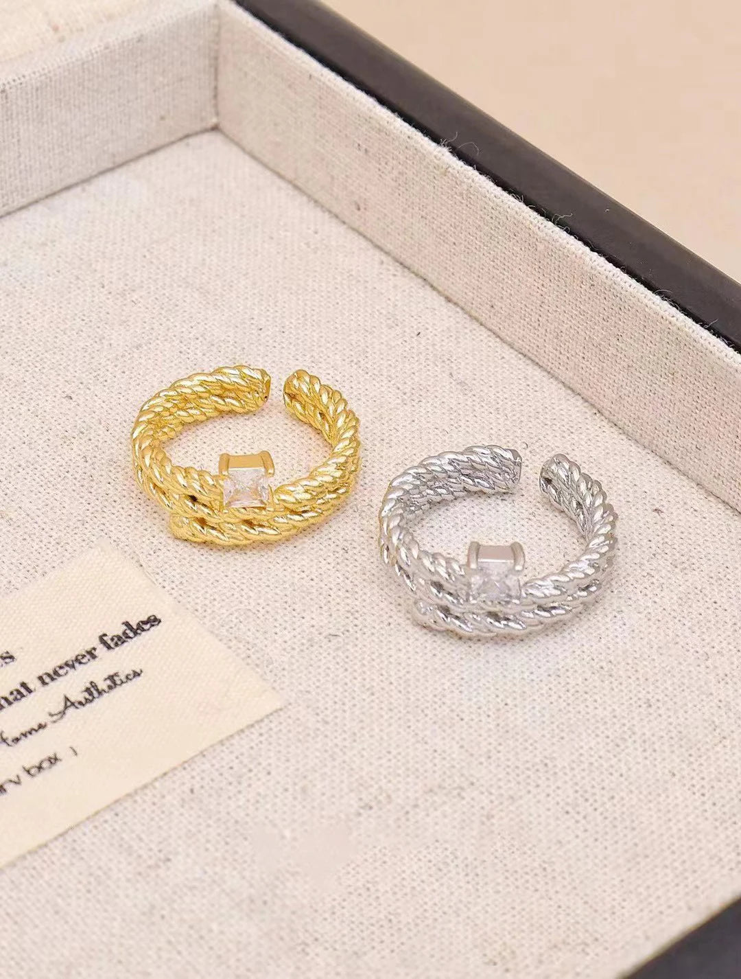 Refined Fashion Simple Minimalistic Rings for Girls Art Deco Dainty Jewelry for Women Ladies Latest Accessories Chinese Supplier