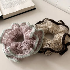 Fashion Multi Layers Durable Scrunchies for Girls Sweet Elegant Winter Autumn Hair Ties for Women Ladies Hair Accessories
