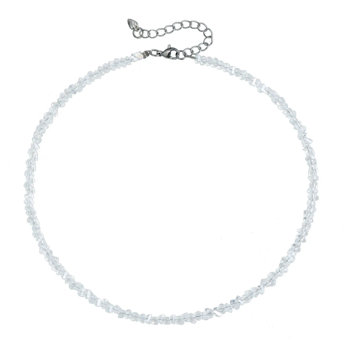 Fashion Simple Luxury Minimalistic Beads Necklaces for Girls Rhinestone Crystal Jewelry for Women Ladies Accessories Wholesale
