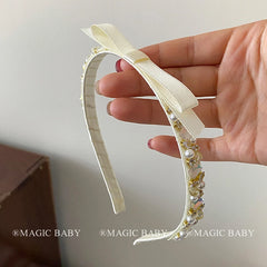Chic Elegant Bowknot Glitter Sparkle Headband Kids Children Hair Accessories for Baby Girls Chic Fashion Elegant Hair Clips